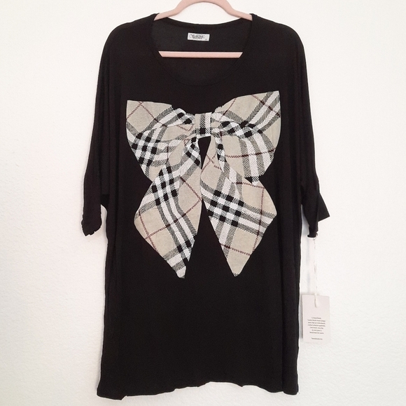 Lauren Moshi Burberry Style Bow Dress S NWT - Picture 1 of 6